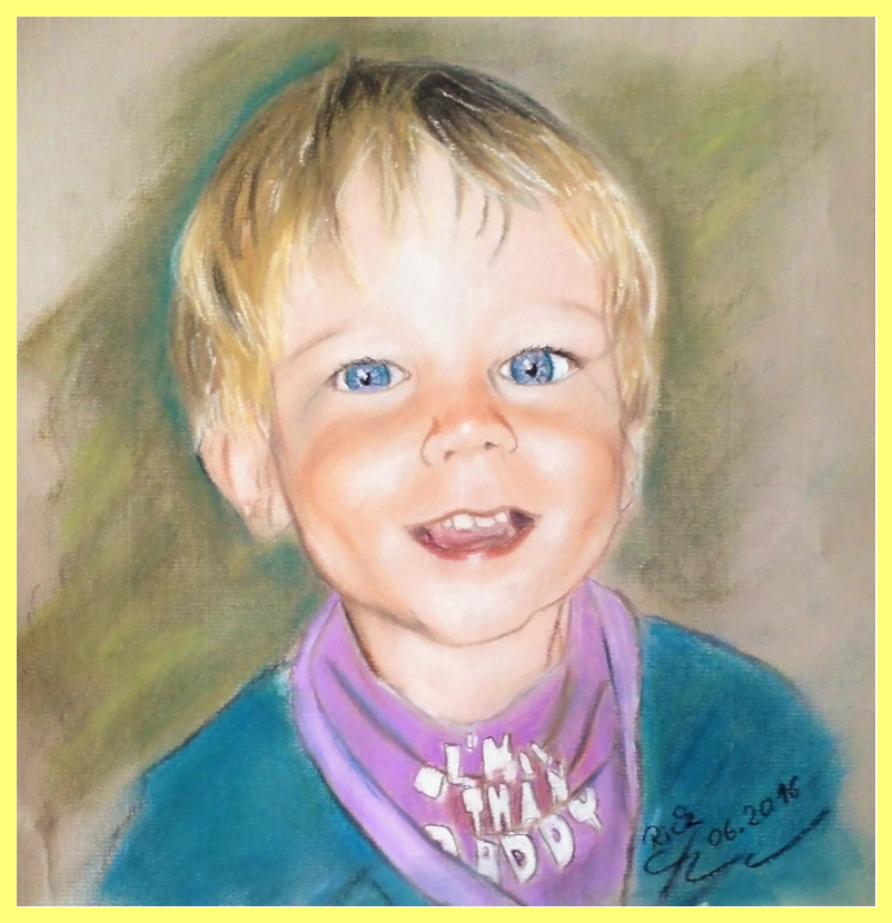 Enkelkind - Portrait von Petra Rick 2016 - Pastell